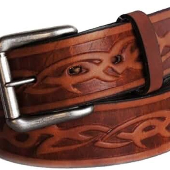 R. G. Bullco Western Brown Full Grain Leather Belt Unisex Size 40 Made in USA - Picture 1 of 11